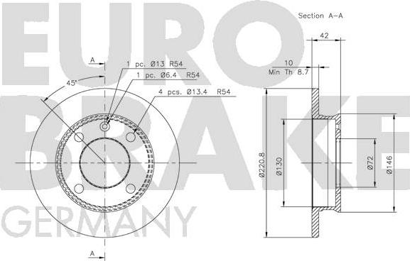 Eurobrake 5815202510 - Disque de frein cwaw.fr