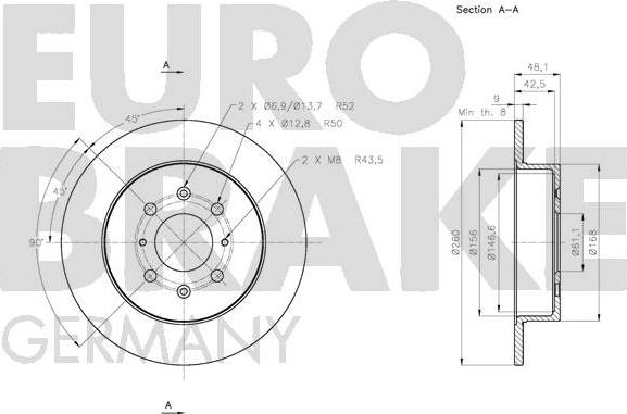 Eurobrake 5815202643 - Disque de frein cwaw.fr