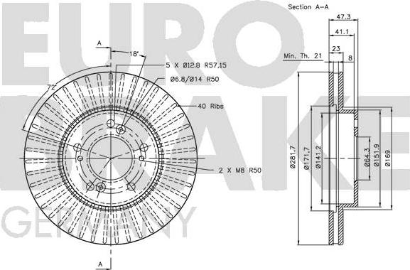 Eurobrake 5815202626 - Disque de frein cwaw.fr