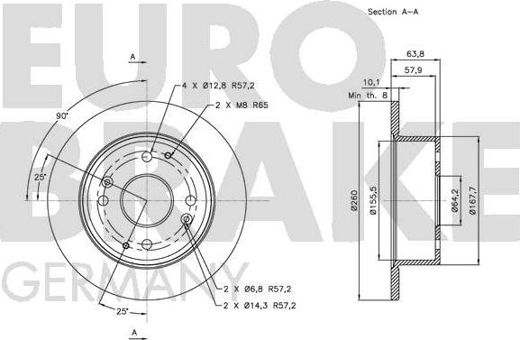 Eurobrake 5815202623 - Disque de frein cwaw.fr