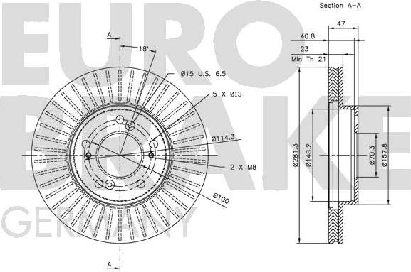 Eurobrake 5815202622 - Disque de frein cwaw.fr