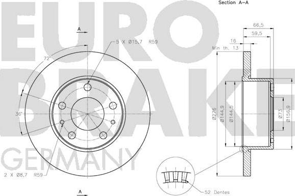 Eurobrake 5815202354 - Disque de frein cwaw.fr