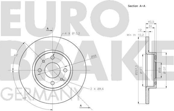 Eurobrake 5815202365 - Disque de frein cwaw.fr