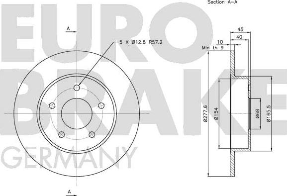 Eurobrake 5815202257 - Disque de frein cwaw.fr