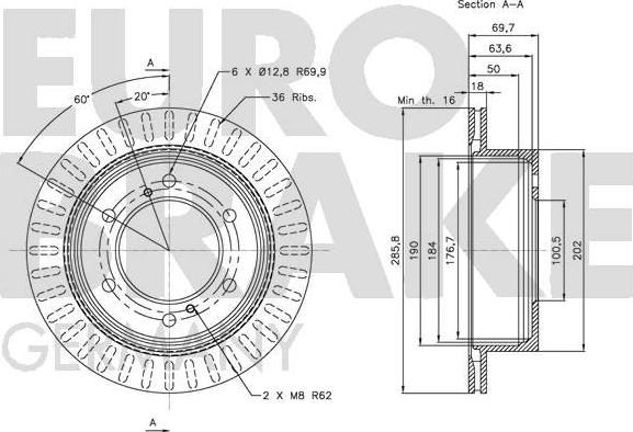 Eurobrake 5815202266 - Disque de frein cwaw.fr