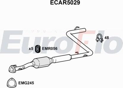 EuroFlo ECAR5029 - Catalyseur cwaw.fr