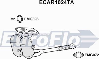 EuroFlo ECAR1024TA - Catalyseur cwaw.fr