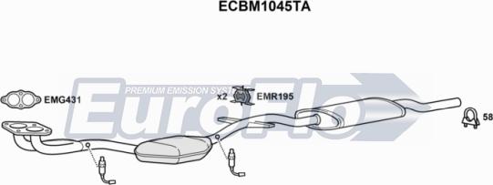 EuroFlo ECBM1045TA - Catalyseur cwaw.fr