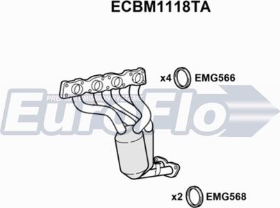 EuroFlo ECBM1118TA - Catalyseur cwaw.fr