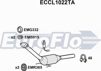 EuroFlo ECCL1022TA - Catalyseur cwaw.fr