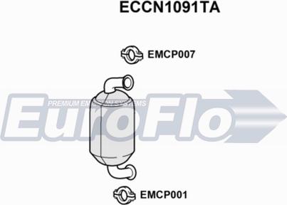 EuroFlo ECCN1091TA - Catalyseur cwaw.fr