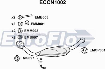 EuroFlo ECCN1002 - Catalyseur cwaw.fr