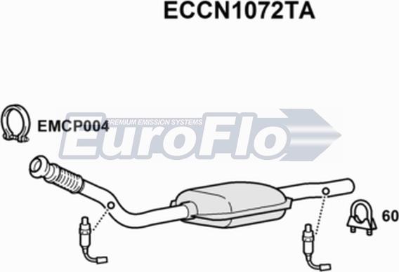 EuroFlo ECCN1072TA - Catalyseur cwaw.fr