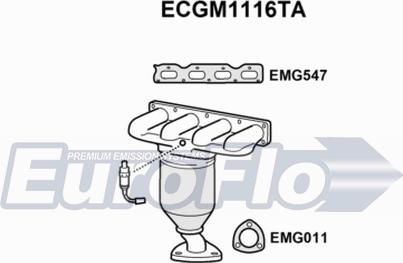 EuroFlo ECGM1116TA - Catalyseur cwaw.fr