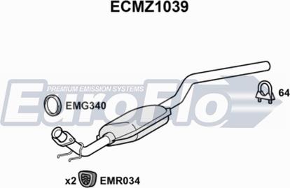 EuroFlo ECMZ1039 - Catalyseur cwaw.fr