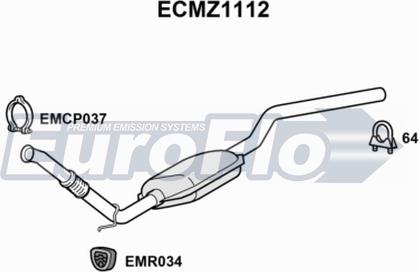 EuroFlo ECMZ1112 - Catalyseur cwaw.fr