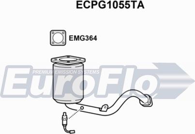 EuroFlo ECPG1055TA - Catalyseur cwaw.fr