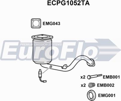 EuroFlo ECPG1052TA - Catalyseur cwaw.fr