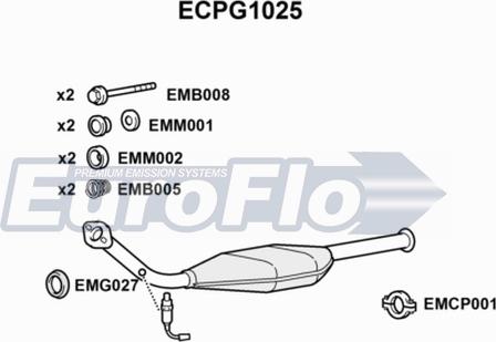 EuroFlo ECPG1025 - Catalyseur cwaw.fr