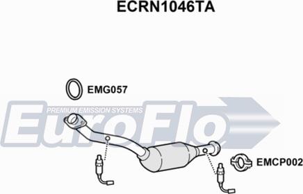 EuroFlo ECRN1046TA - Catalyseur cwaw.fr