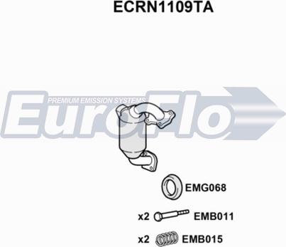 EuroFlo ECRN1109TA - Catalyseur cwaw.fr