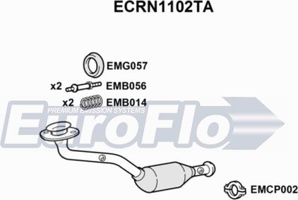 EuroFlo ECRN1102TA - Catalyseur cwaw.fr