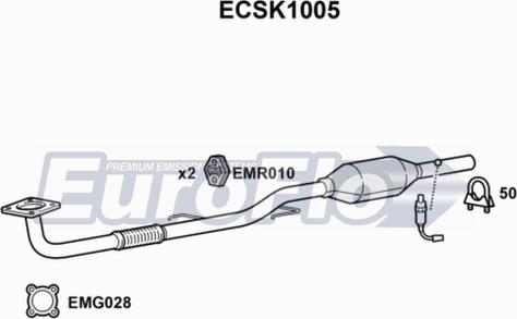 EuroFlo ECSK1005 - Catalyseur cwaw.fr