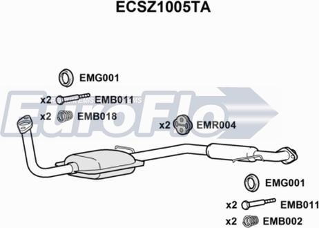 EuroFlo ECSZ1005TA - Catalyseur cwaw.fr