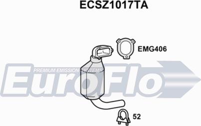 EuroFlo ECSZ1017TA - Catalyseur cwaw.fr