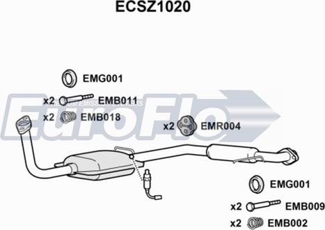 EuroFlo ECSZ1020 - Catalyseur cwaw.fr