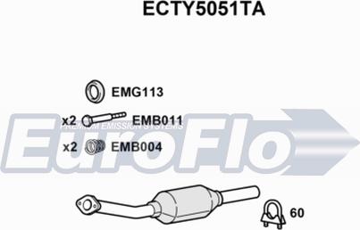 EuroFlo ECTY5051TA - Catalyseur cwaw.fr