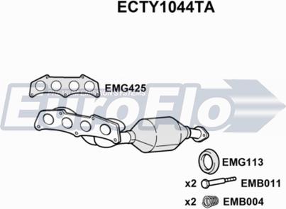 EuroFlo ECTY1044TA - Catalyseur cwaw.fr