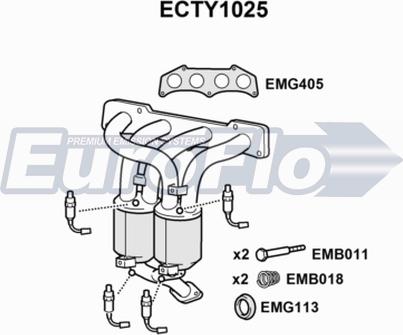 EuroFlo ECTY1025 - Catalyseur cwaw.fr