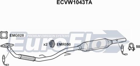 EuroFlo ECVW1043TA - Catalyseur cwaw.fr