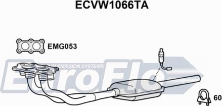 EuroFlo ECVW1066TA - Catalyseur cwaw.fr