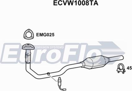 EuroFlo ECVW1008TA - Catalyseur cwaw.fr