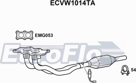 EuroFlo ECVW1014TA - Catalyseur cwaw.fr