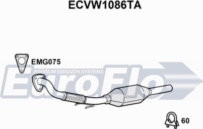 EuroFlo ECVW1086TA - Catalyseur cwaw.fr