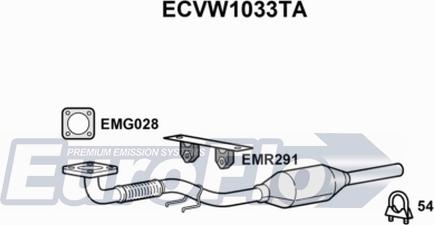 EuroFlo ECVW1033TA - Catalyseur cwaw.fr