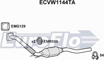 EuroFlo ECVW1144TA - Catalyseur cwaw.fr