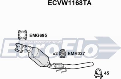 EuroFlo ECVW1168TA - Catalyseur cwaw.fr