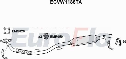 EuroFlo ECVW1186TA - Catalyseur cwaw.fr