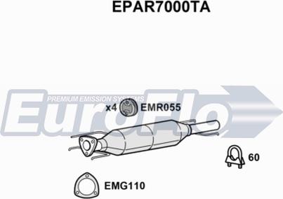 EuroFlo EPAR7000TA - Filtre à particules / à suie, échappement cwaw.fr