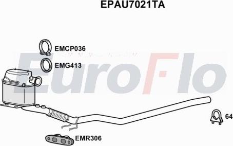 EuroFlo EPAU7021TA - Filtre à particules / à suie, échappement cwaw.fr