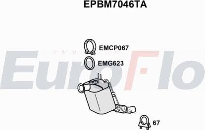 EuroFlo EPBM7046TA - Filtre à particules / à suie, échappement cwaw.fr