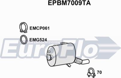 EuroFlo EPBM7009TA - Filtre à particules / à suie, échappement cwaw.fr