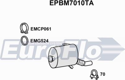 EuroFlo EPBM7010TA - Filtre à particules / à suie, échappement cwaw.fr