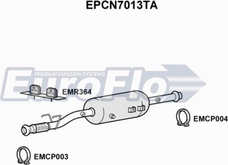 EuroFlo EPCN7013TA - Filtre à particules / à suie, échappement cwaw.fr