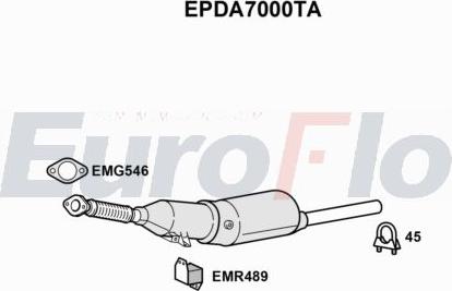 EuroFlo EPDA7000TA - Filtre à particules / à suie, échappement cwaw.fr