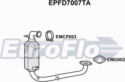 EuroFlo EPFD7007TA - Filtre à particules / à suie, échappement cwaw.fr